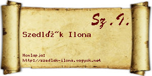 Szedlák Ilona névjegykártya
